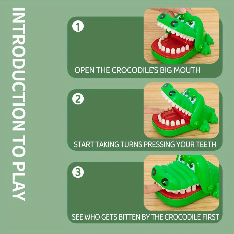 Brinquedo Interativo de Crocodilo para Morder os Dedos - Jogo Divertido de Puxar os Dentes para Crianças a partir de 3 Anos, Presente Perfeito para Festas e Natal