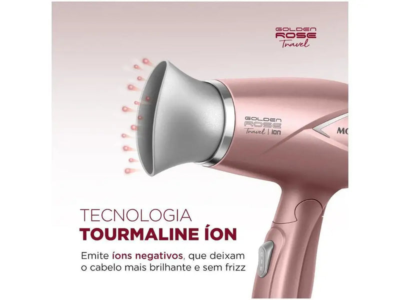 Secador de Cabelo Mondial Tourmaline Ion Golden - Bivolt