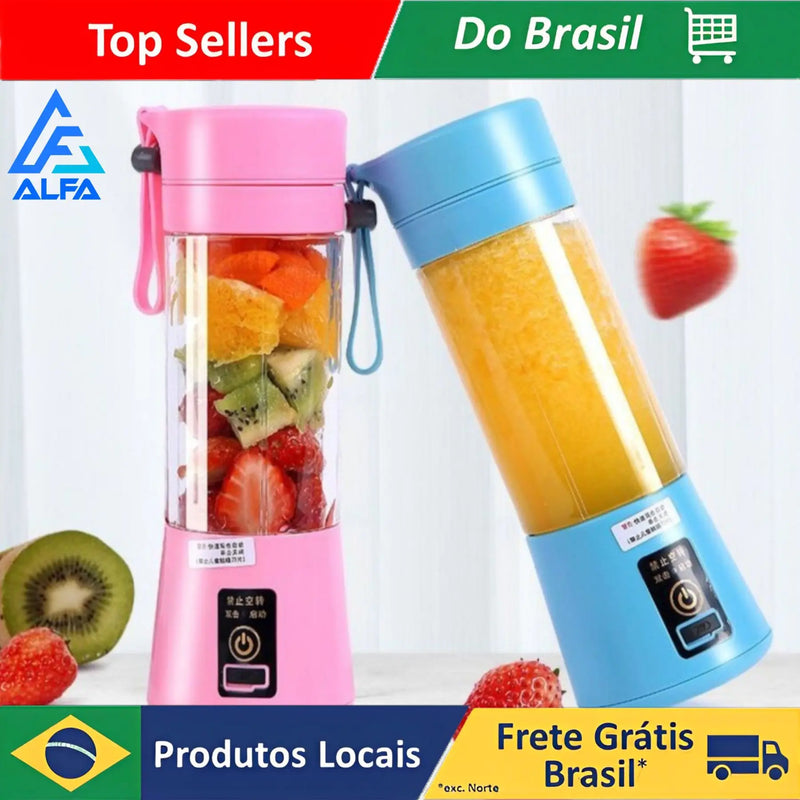 ALFA Mini Liquidificador Portátil Shake Take Juice Cup 6 Lâminas Recarregável Utilidade doméstica